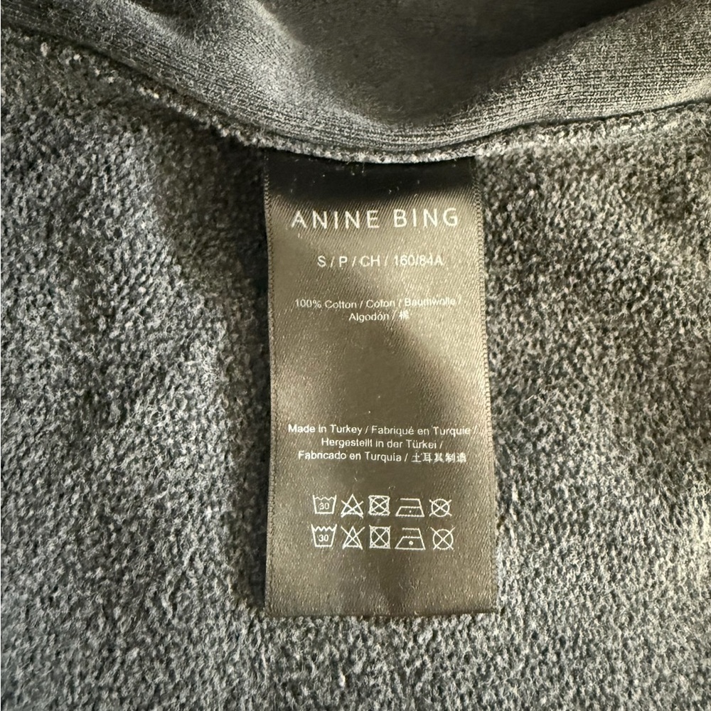 Anine Bing Alto Sweatshirt Retro Eagle - Washed Black S - Picture 4 of 4